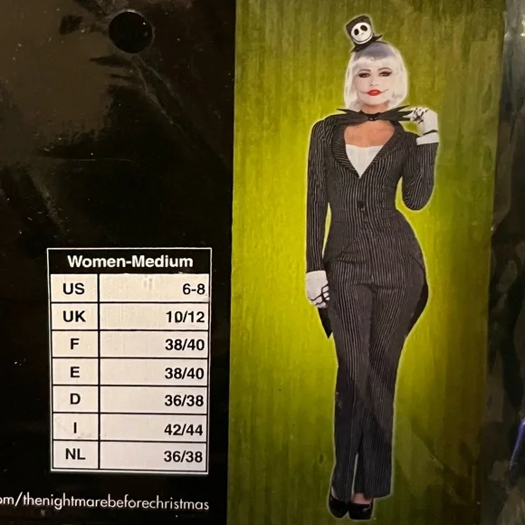 Amscan Lady Jack Skellington Costume Set - Picture 2 of 2